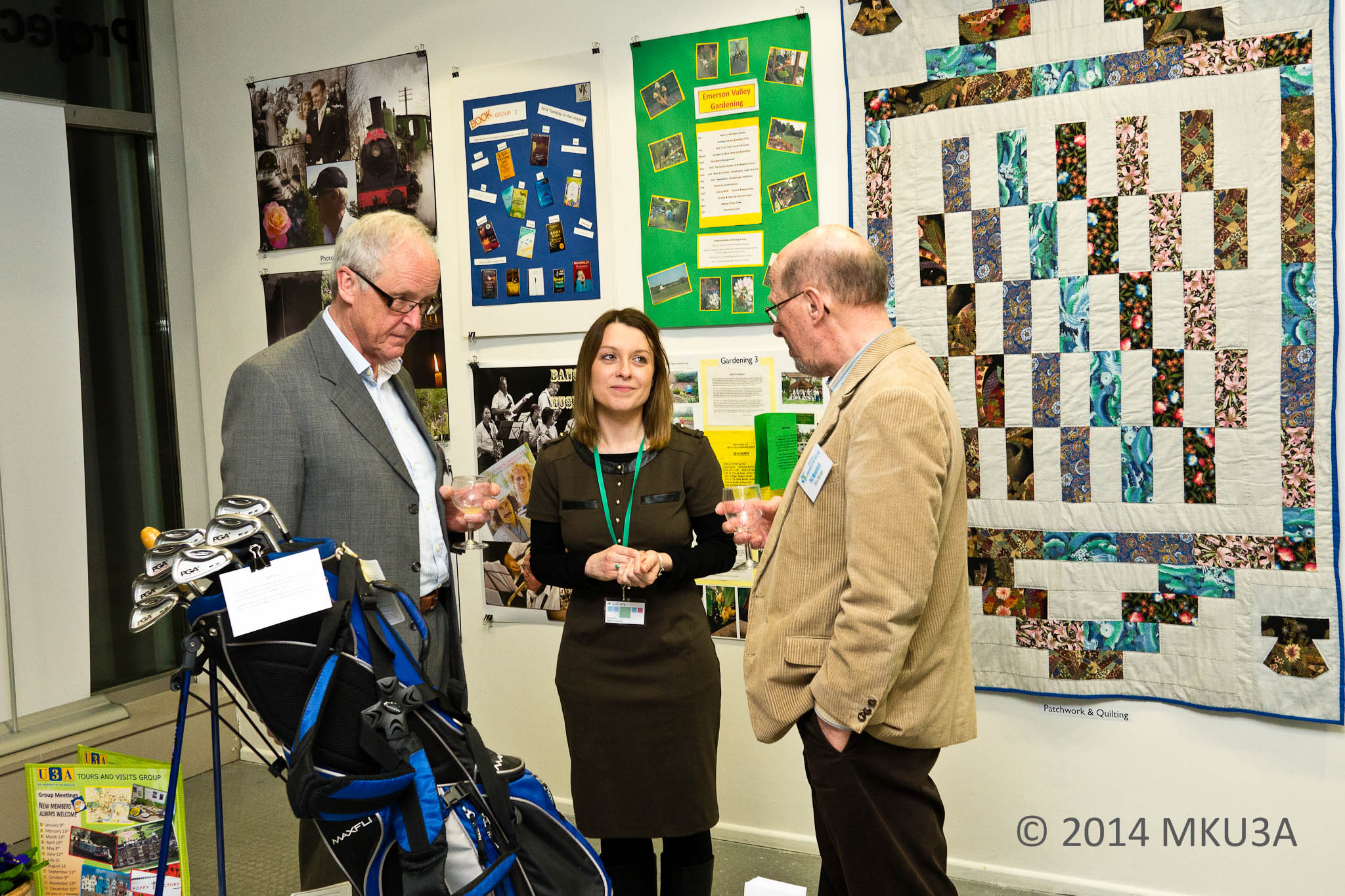 Trustees Marcel Mallens & Phil Mountford with Emma Fry of MK gallery 